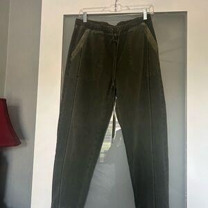Anthropologie Green Ankle Cropped Pants
